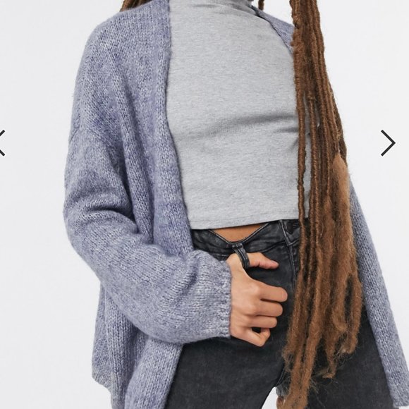 Pull&Bear edge to edge cardigan in blue - Picture 1 of 2